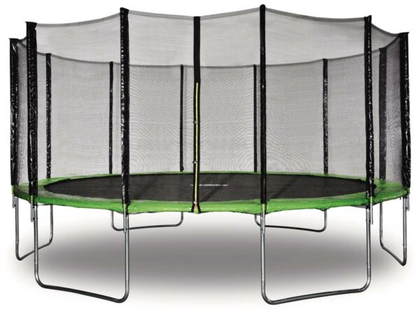 Trampoline "Yoopi" Vert Ø 4.90 m – Jeu sécurisé pour jardin familial