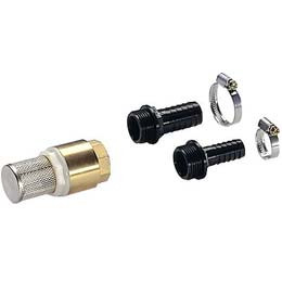 Filtre d'aspiration pour tuyau diamètre interieur 19 ou 25 mm - Accessoire de plomberie robuste en métal et matière synthétique
