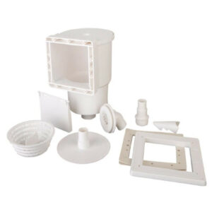 Ensemble skimmer pour piscines acier GRE - Blanc