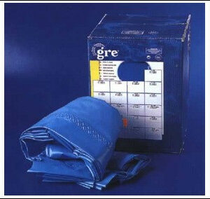 Liner de piscine ovale 6,10m x 3,75m x 1,20m en bleu uni 0,40mm - GRE POOLS