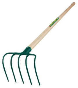 Croc à fumier douille – 5 dents – manche bois certifié PEFC 100%