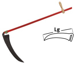 Faux à broussailles - 55 cm - manche métal