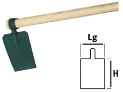 Houe de Bastia douille ovale 1 kg - 20 cm Duopro - sans manche