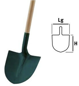 Pelle ronde tole - 25 cm - sans manche