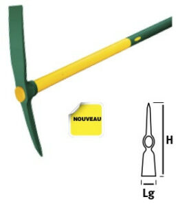 Pioche Duopro douille ovale 2,3 kg – manche Novamax