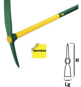 Pioche Duopro douille ovale 2,3 kg - manche Novamax