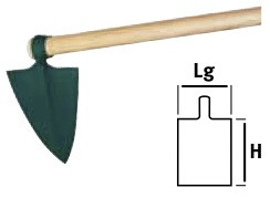 Sape Sartène douille ovale 1,1 kg - 24 cm Duopro - sans manche
