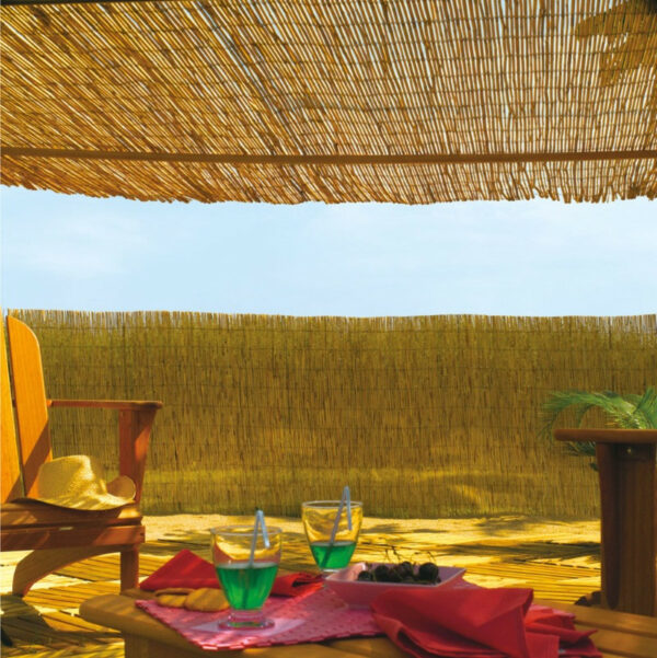 Brise vue en roseau naturel pour jardin et balcon