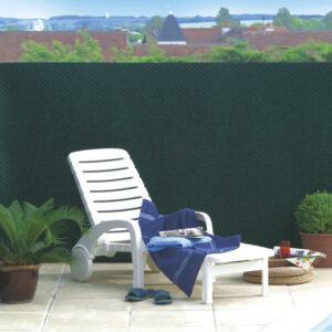 Brise vue vert en maille plastique 100% occultant 1 x 3 m TANDEM