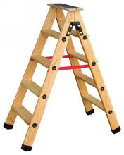 Escabeau double plans à sangle 8 marche + tablette pour travaux en hauteur.