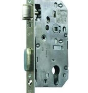 Serrure à larder D455 clé I axe 50 mm bout rond inox sans gâche VACHETTE 22702000