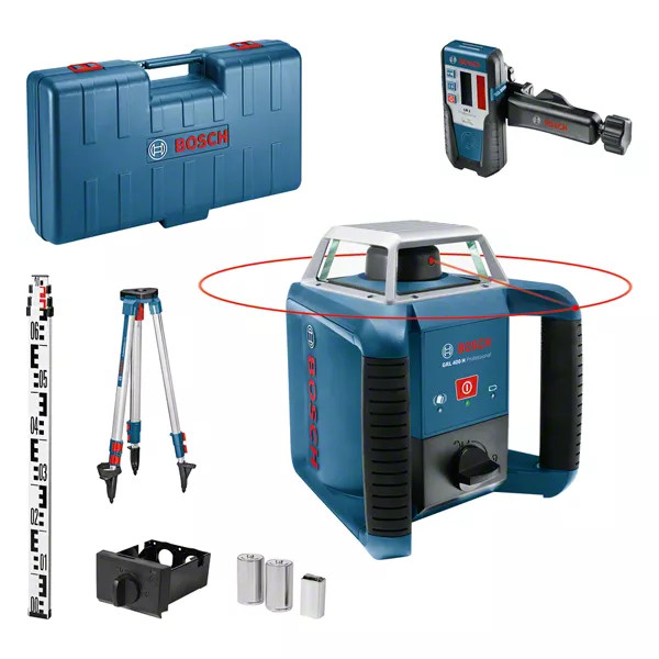 Laser rotatif GRL 400 H + trépied + accessoires + coffret standard BOSCH 06159940JY