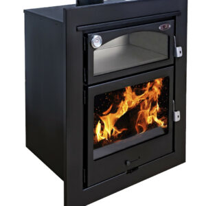 Poêle à bois - 10,2 kW - modèle INSERT ASTON - jusqu'à 225 m³ - H.97 x l.73,5 x P.50 cm - Classe énergétique A