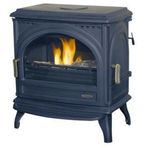 Poêle à bois CARVIN - 11 KW- Rdt: 73% - B. 65 cm - Fonte anthracite