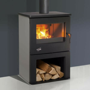 Poêle à bois Chinon anthracite - gris argent 8,5 kW