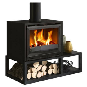 Poêle à bois panoramique - 411109NOIR