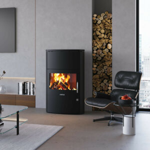 Poêle à bois Agero W+ Acier Noir - Dessus Acier Noir - 7 kW