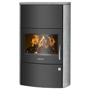 Poêle à bois Agero W+ Acier Noir - Pierre Ollaire - 7 kW