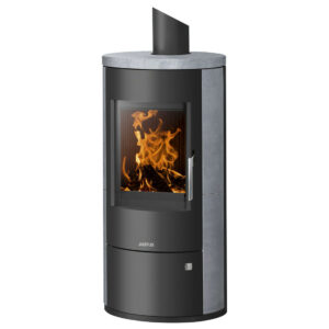 Poêle à bois Austin 5 Acier Noir - Pierre Ollaire 5 kW