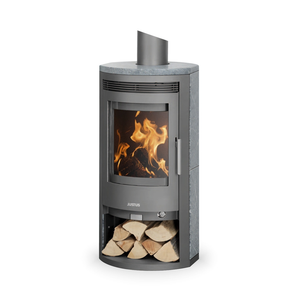 Poêle à bois Baltrum D 2.0 Acier Gris - Pierre Ollaire - 5,5 kW