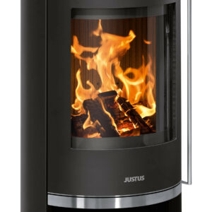 Poêle à bois Faro 2.0 Acier Noir - Plaque de Recouvrement Grès - 6,0 kW