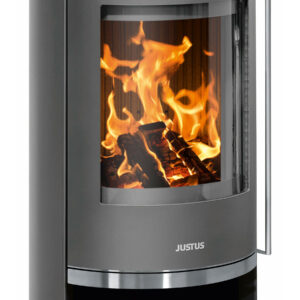 Poêle à bois Faro 2.0 Fonte d'Acier Gris - Plaque de Recouvrement Pierre Ollaire - 6,0 kW