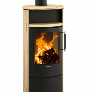 Poêle à bois Island 5 2.0 Acier Noir - Pierre Sable - 5 kW
