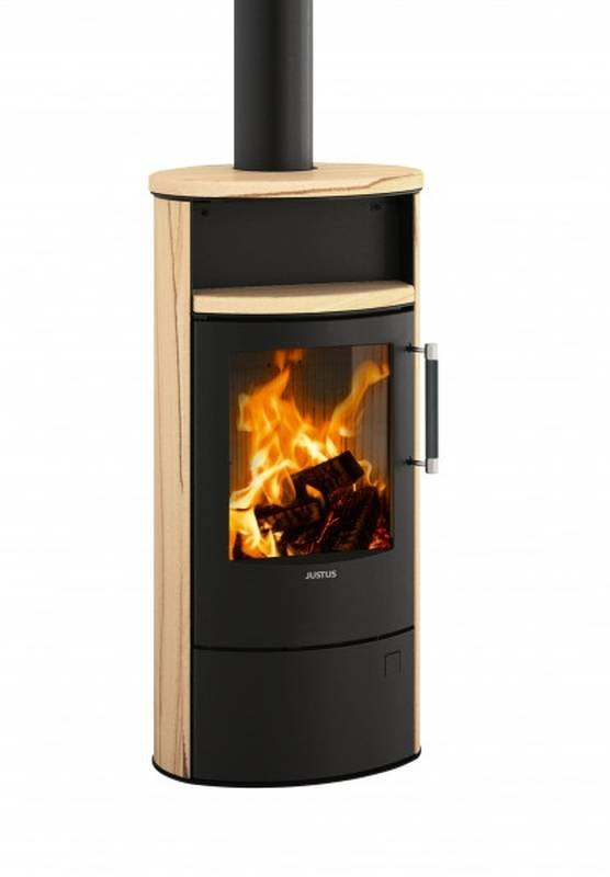 Poêle à bois Island 5 2.0 Acier Noir - Pierre Sable - 5 kW