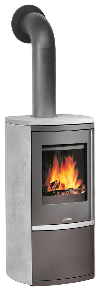 Poêle à bois Reno R Acier Gris - Pierre Ollaire - 6 kW