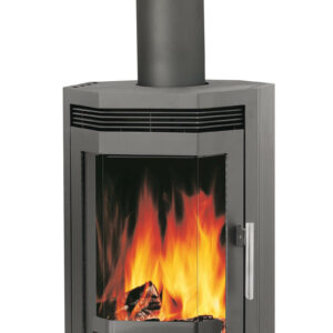 Poêle à bois Usedom 5 D - Porte Fonte Grise - 5,5 kW