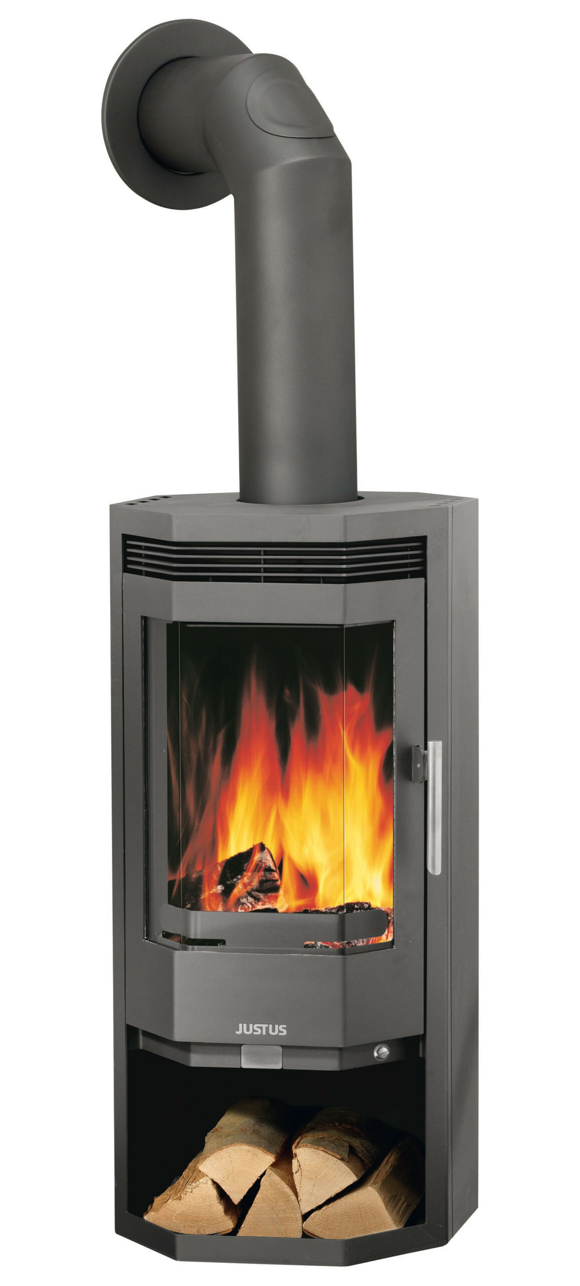 Poêle à bois Usedom 5 D - Porte Fonte Grise - 5,5 kW