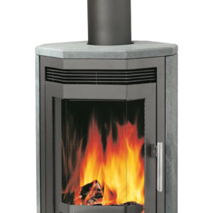 Poêle à bois Usedom 5 D - Porte Fonte Grise, Pierre Ollaire - 5,5 kW