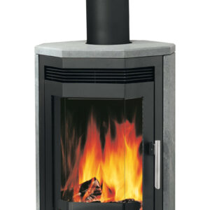 Poêle à bois Usedom 5 D - Porte Fonte Noire, Pierre Ollaire - 5,5 kW