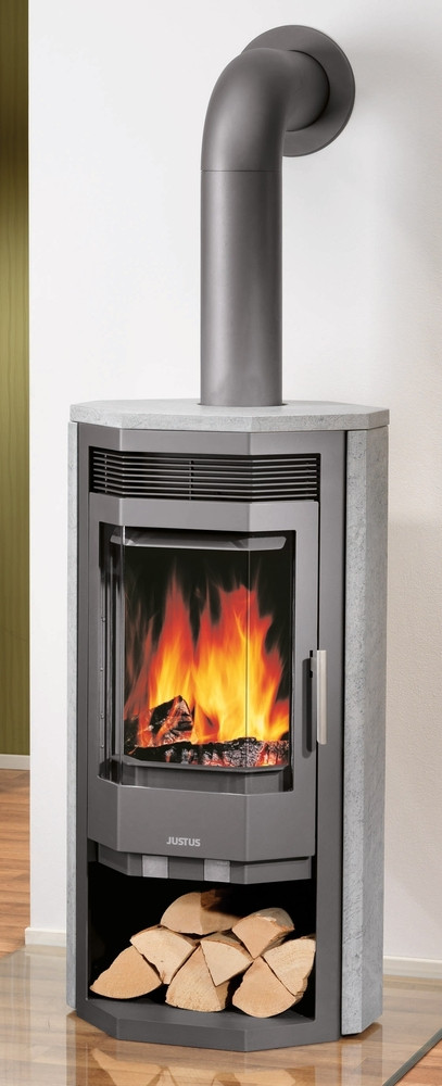 Poêle à bois Usedom 7 Acier Gris - Pierre Ollaire - 7 kW