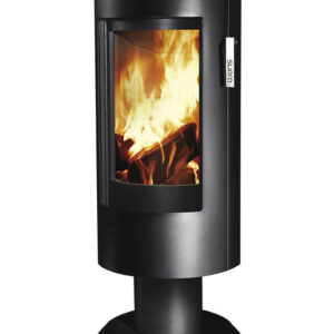 Poêle à bois CHLOÉ SUR PIED acier - vertical - étanche - 7,1kW