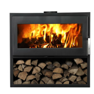 Poêle à bois LARRY BÛCHER acier - horizontal - étanche - bûcher - 8,5kW