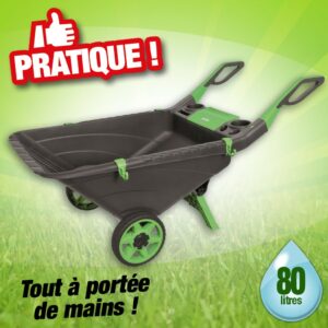 brouette de jardin 80l multifonctions