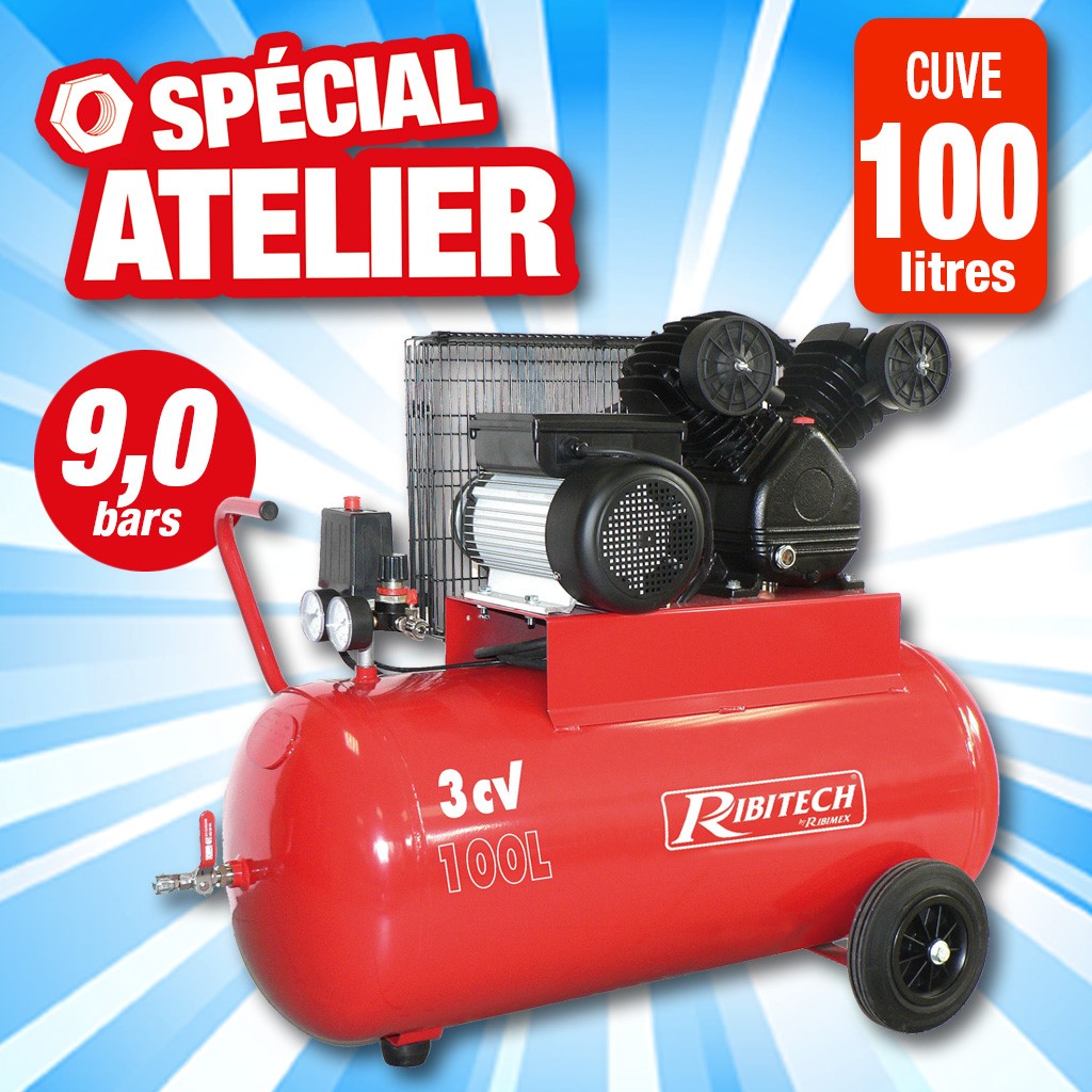 compresseur 3hp 100l