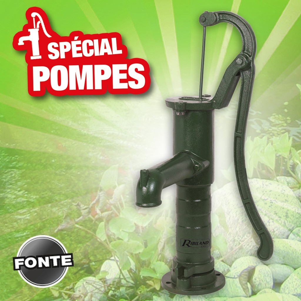 pompe a bras en fonte a poser