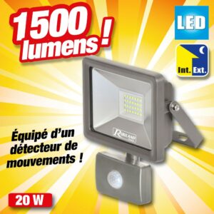 projecteur led 20w 1500 lumens mural