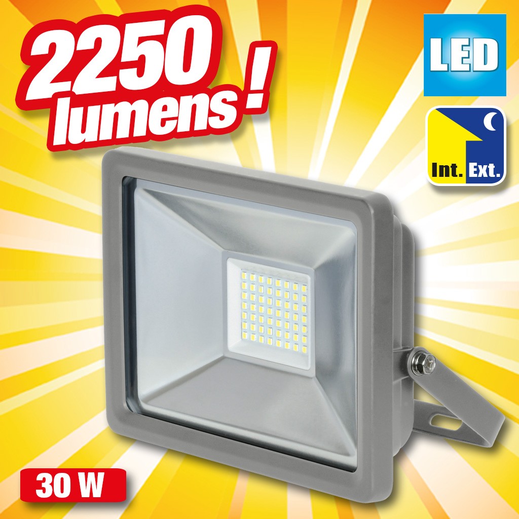 projecteur led 30w 2250 lumens mural