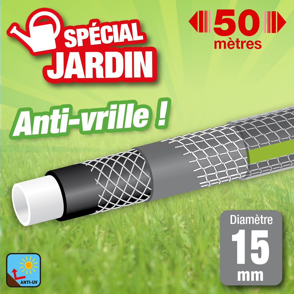tuyau arrosage antivrille 50m diam