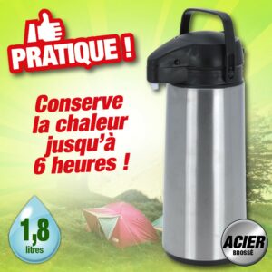 Thermos en acier brossé
