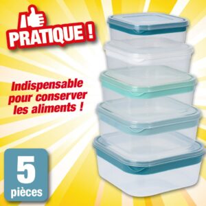 Lot de 5 boites de rangement
