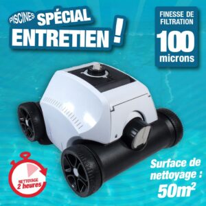Robot de piscine - Nettoyeur de piscine colori blanc