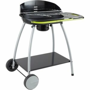 Barbecue Charbon Cook'in Garden ISY Fonte 2 avec Chariot et Tablette Latérale - Grille 52 x 36 cm