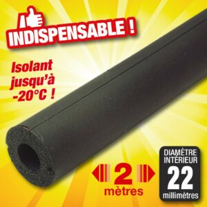 Tube d'isolation flexible longueur 2m