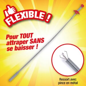 Poussoir polymère vert - manche bois certifié PEFC 100%