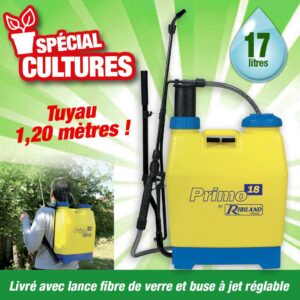 Pulvérisateur à dos 17 litres de capacité utile, pression manuelle