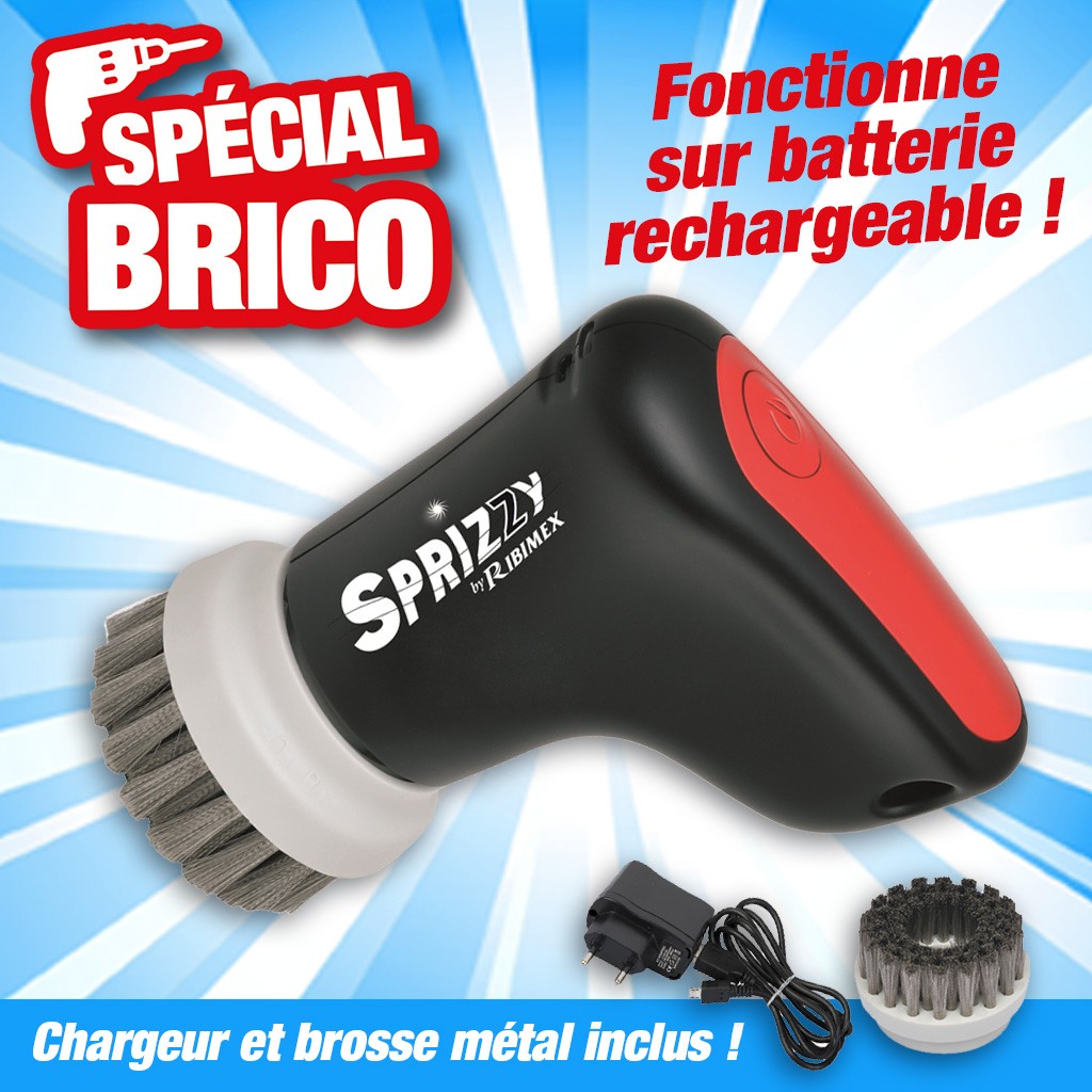 Brosse électrique multifonctions à batterie rechargeable